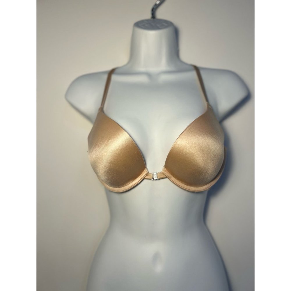 PINK by Victoria's Secret Nude Push-Up Bra with a front clasp-Size:34C